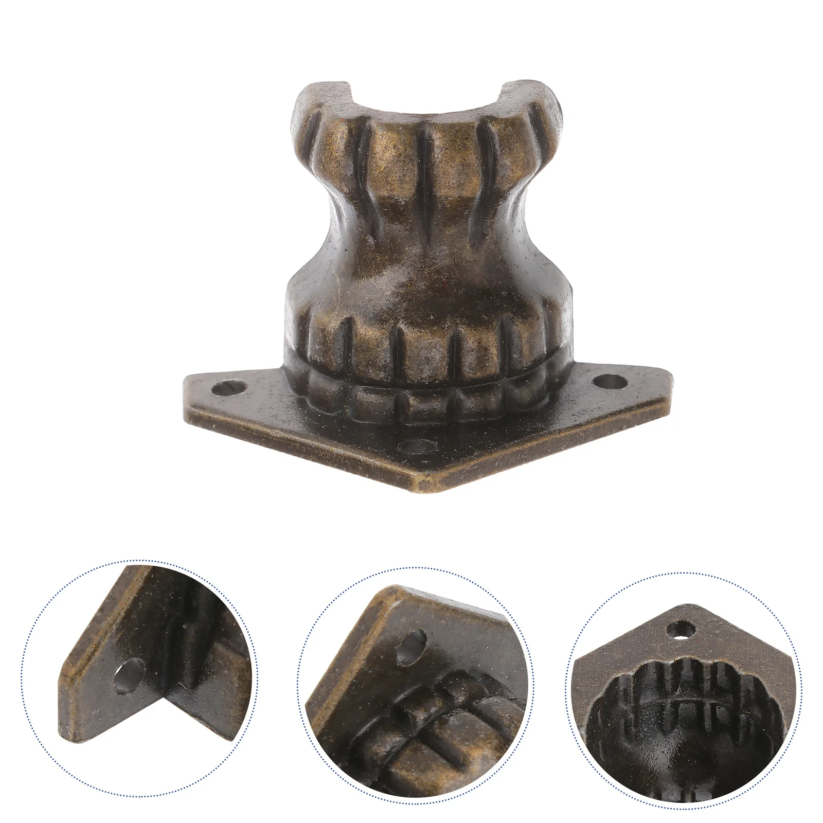 20 шт., ножки шкатулки для драгоценностей в стиле ретро из цинкового сплава, гладкая отделка, декоративные деревянные ножки корпуса, подарочная коробка, угловые протекторы, ножки для футляра для ювелирных изделий