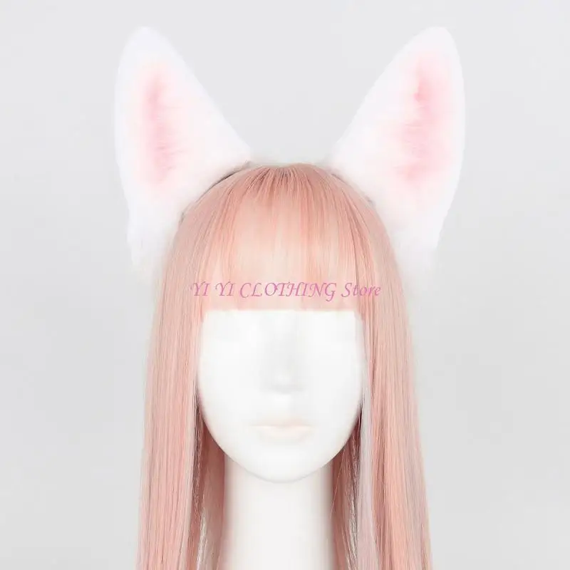 N5KF ปาร์ตี้อีสเตอร์ตุ๊กตา Bunny Headband ผู้หญิงแต่งหน้าคอสเพลย์ปาร์ตี้ Headwear อุปกรณ์