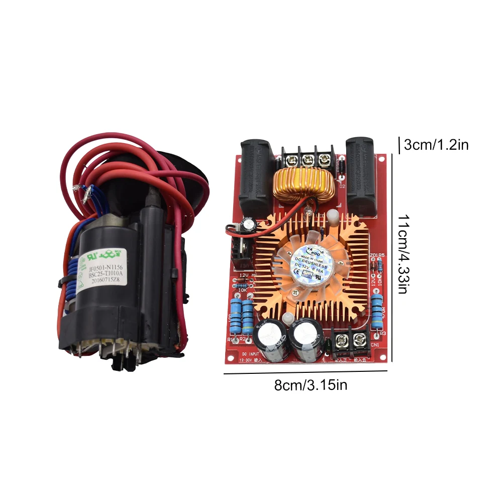 تيار مستمر 12-30 فولت ZVS محرك لوحة تركيبية مع ملف الإشعال مولد وحدة التدفئة لوحة محرك الجهد العالي لمولد SGTC/ماركس