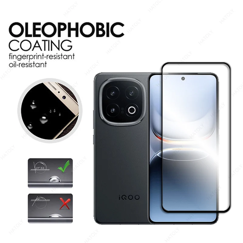 Tempered Glass For vivo iQOO 13 Screen Protector For vivo iQOO 13 Black Edge Protective Film Camera Lens Protector For iQOO 13