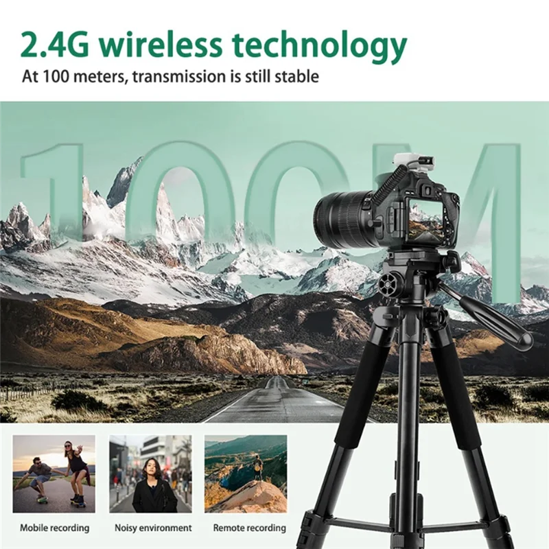 

2.4G Wireless Lavalier Microphone Noise Reduction Mobile Phone Two-Way Live Broadcast Recording Microphone Durable ,B-A77Z