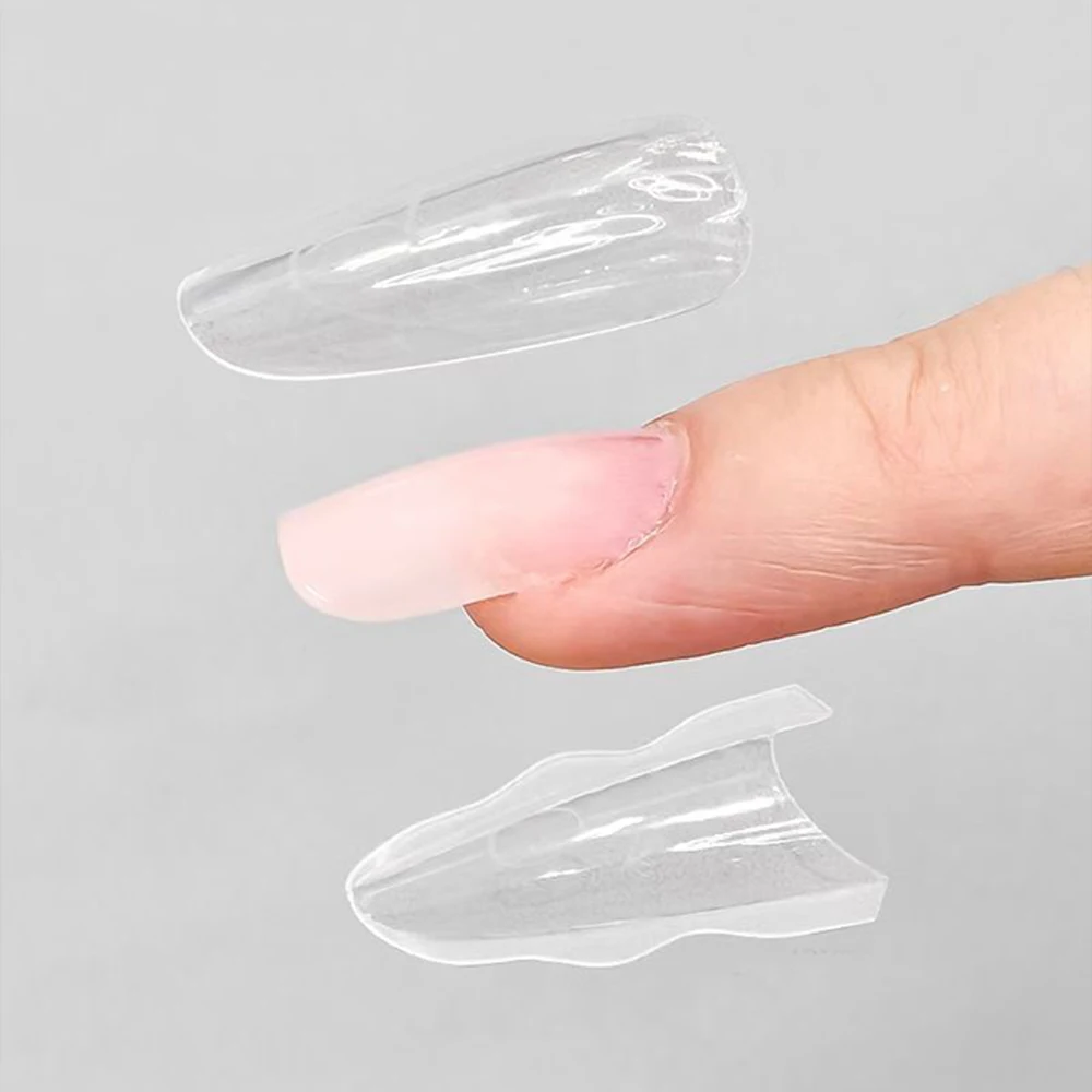 180 قطعة ساندويتش أشكال أظافر مزدوجة 15 حجم مسمار تمديد سريع أشكال مزدوجة نعش اللوز قالب علوي قالب سفلي بدون ورق للتقليم #5