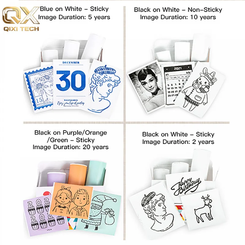 Phomemo 50 53mm T02/M02XSelf-adhesive printing paper, thermal paper Pattern stickers One box contains three rolls