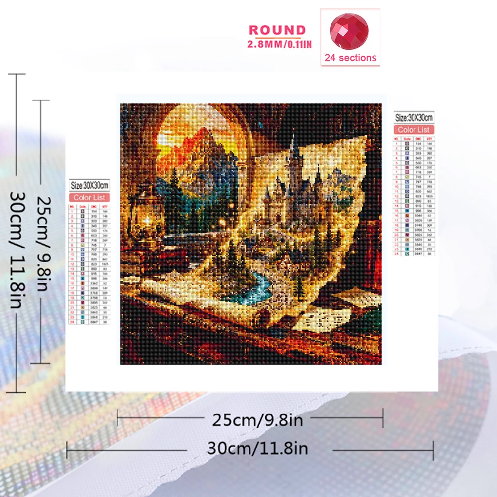 โมโมอาร์ต ภาพปักเพชรลายปราสาท - Photo Mosaic Print บทวิจารณ์และราคา