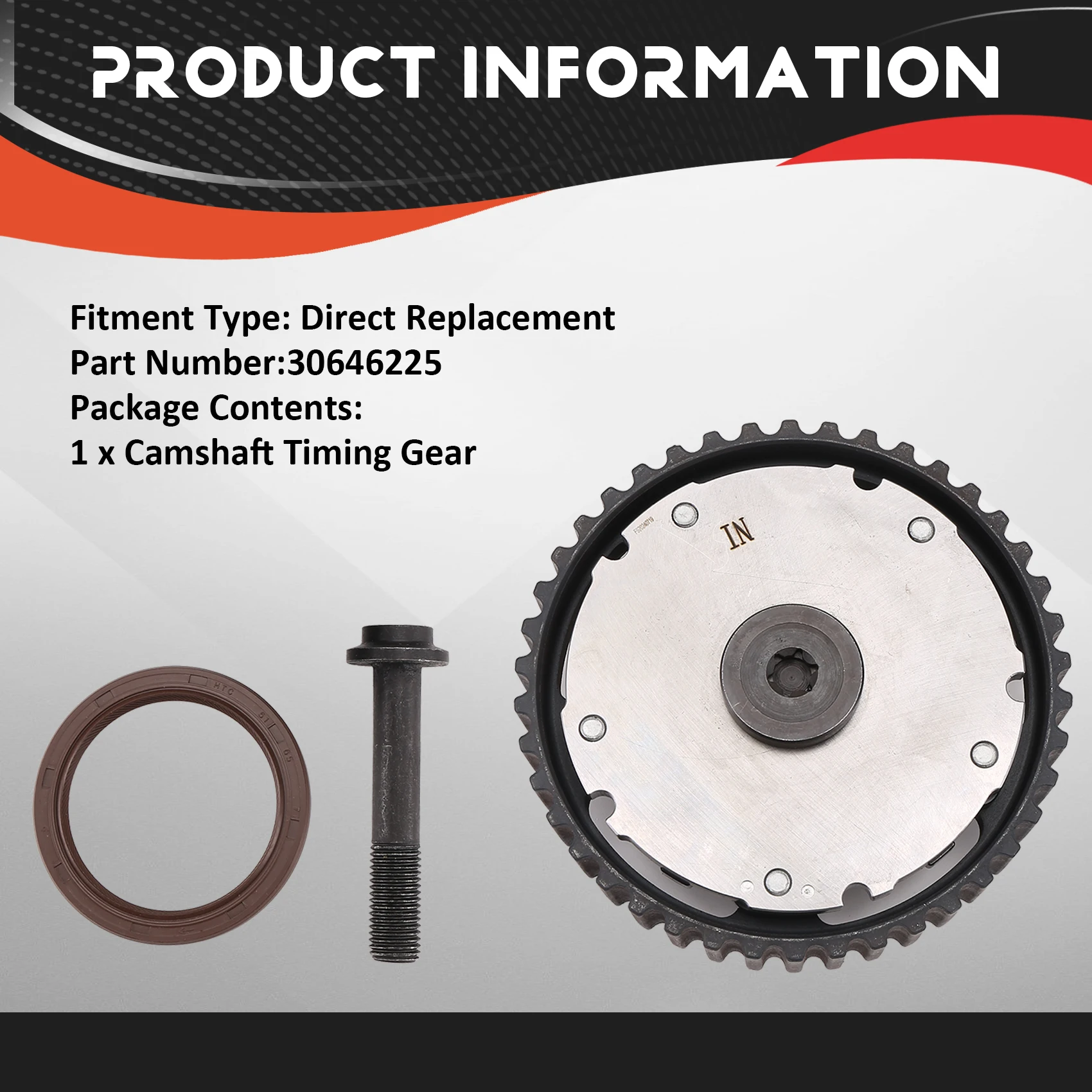 

Practical Camshaft Timing Gear For Volvo XC60 2015-2016 C30 C70 S40 S60 V50 30646225