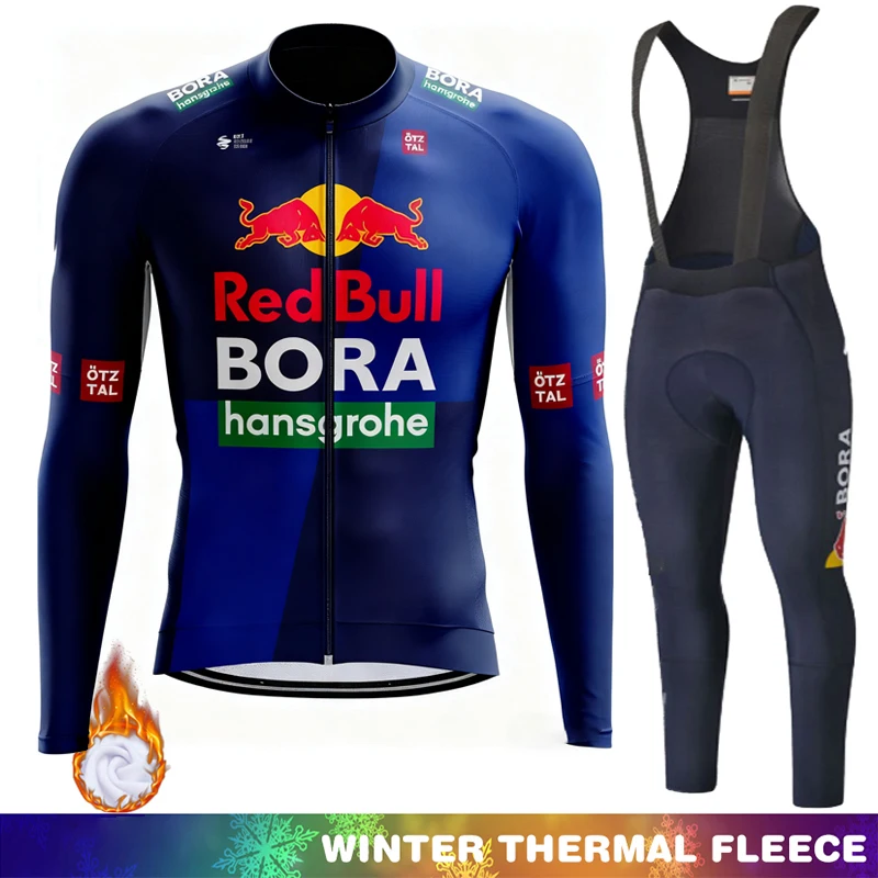 

Мужской велосипедный трикотаж, зимняя термоодежда Red Bull, мужская флисовая одежда для шоссейного велосипеда, комплекты одежды нагрудник 2026, комбинезон Mtb