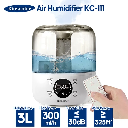 KINSCOTER 공기가습기 벽플러그 220V 110V 전기가습기 대미스트볼륨 3L 아로마디퓨저 원격제어 타이머 KINSCOTER Air Humidifier Wall Plug 220V 110V Electric Humidifier Large Mist Volume 3L Aroma Diffuser Remote Control Timer  Best5