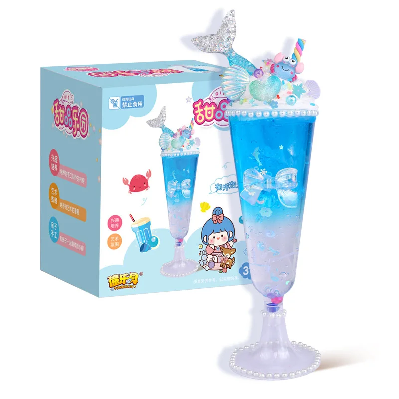 DIY Cream Glue Ice Cream Cup Kit Simulation Juice Cup Craft Set Creative Handmade Material Pack Girls DIY Art Toy Children Gift view 5