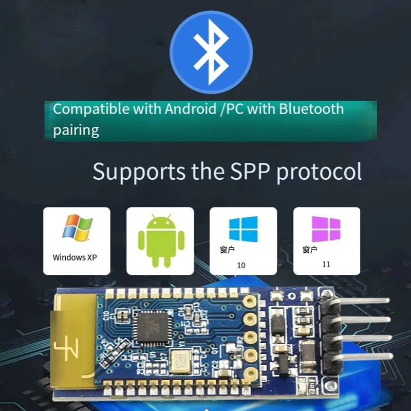Módulo Bluetooth 3.0 SPP transmissão transparente compatível com escravo HC-05/06 JDY-31