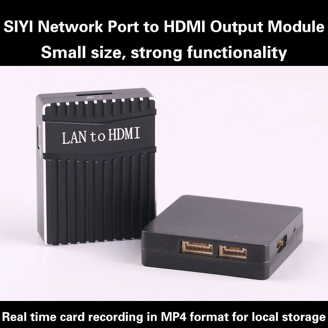 SIYI Ethernet to HDMI Converter OSD Overlay MP4 Recording IP Configuration Compatible with SIYI HM30 MK15 MK15E MK32 Ground Unit