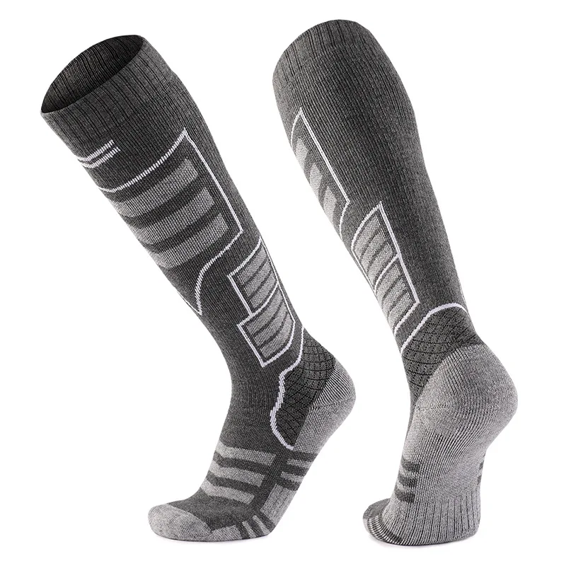 OEM Custom Men and Women Merino Wool Ski Socks Lightweight Snowboard Sports Heated Ski Sock