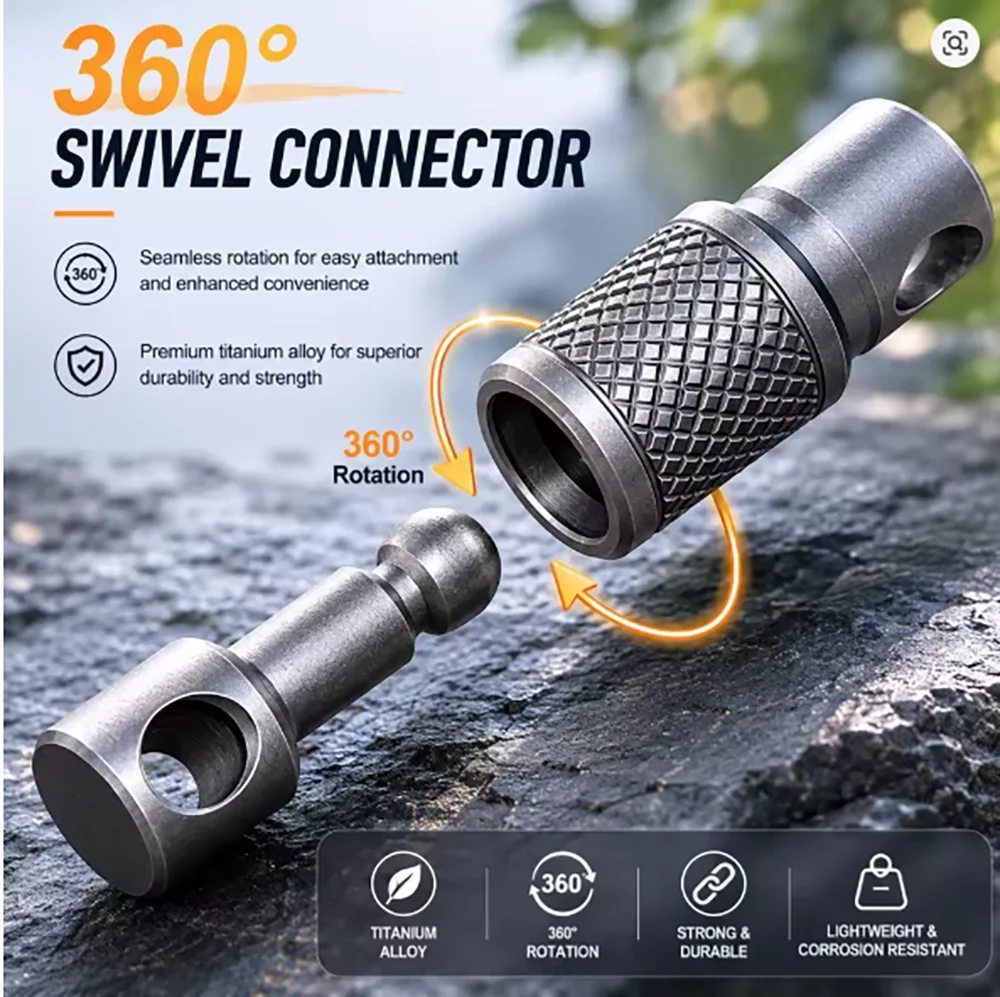 Titanium Alloy Keychain Outdoors EDC Tool Double Headed Quick Pull Buckle Removable Portable Mountaineering Buckle