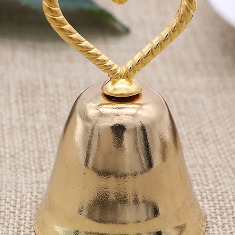 

NOLITOY 2 Pcs Memo Clip Holder Bells Name Stand Photo Card Holder Santa Handbell Table Decor Service Bell Heart Shape