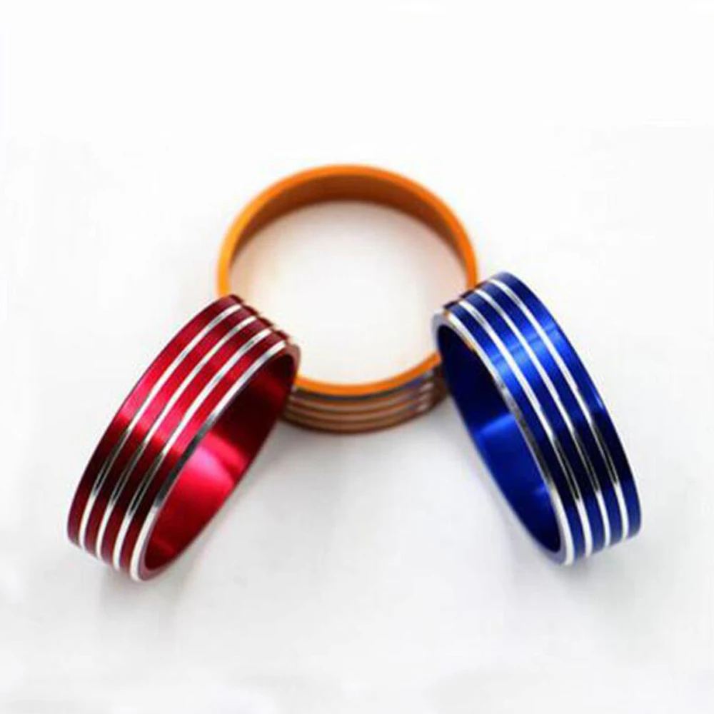 3pcs For Mitsubishi ASX Lancer Outlander Sport RVR Car Accessories Air Conditioning Heat Control Switch AC Knob Decorative Ring