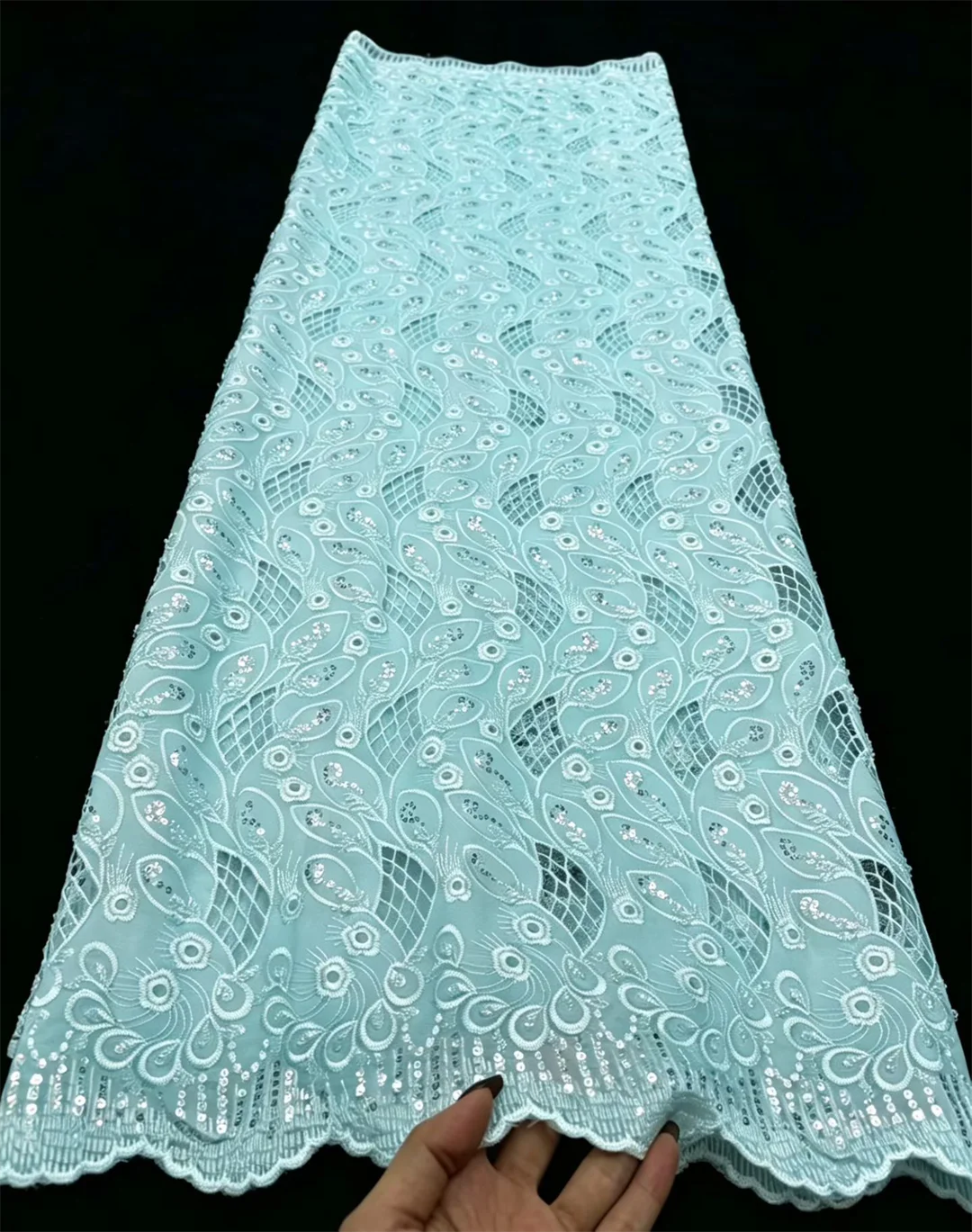 

African Cord Guipure Lace Fabric 2026 French nigerian Asoebi Chantilly Water Soluble Lace Fabric High Quality For Party Dress