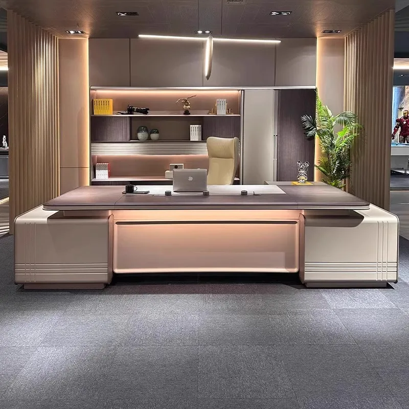 Boss table, simple , modern chairperson's , president's , general manager's desk, desk combination