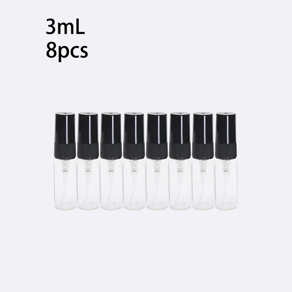8 stks 2 ml glazen spuitfles, 3 ml draagbare parfumflesje, 5 ml lege hervulbare cosmetica container, 10 ml Keulen reisfles - afbeelding 1