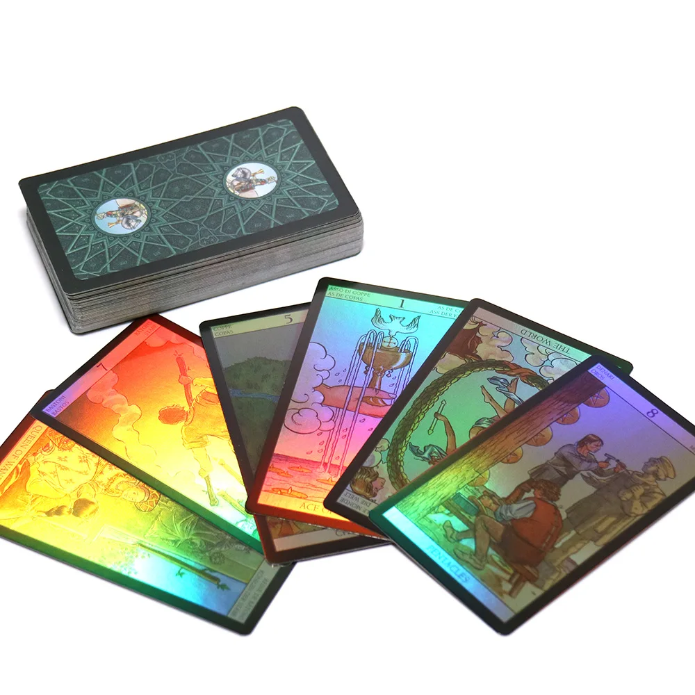 2022 New High quality.Multiple Spanish French German Italian English Tarot Card Set for Beginners Card Tarot of the New Vision