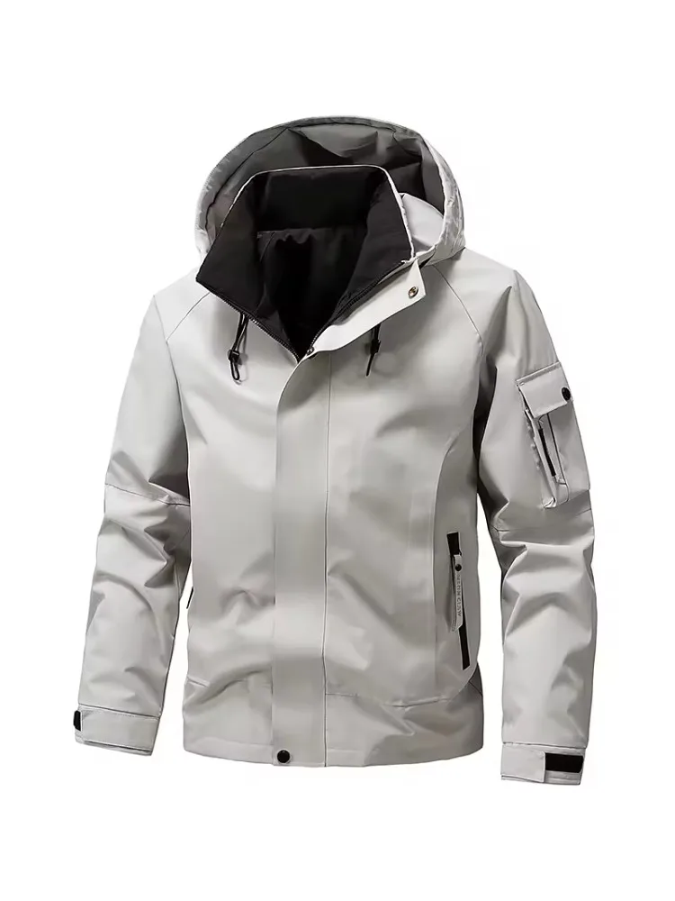 

Водонепроницаемая мужская куртка, уличная софтшелл, куртка с капюшоном на молнии, ветровка, походные пальто для кемпинга, легкие пальто для рыбалки, треккинга