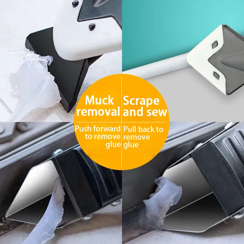 Plastic squeegee Glass glue spatula edge trimming sealant caulking tool Sewing tool set, beat 1 to 6