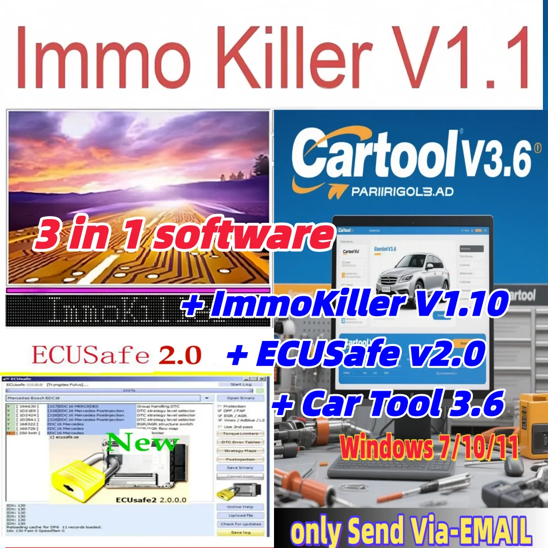 2025 combination ECU Safe 2.0 Diagnostic Tool Diagnostic software For Car and Trucks Car Tool 3.6 ImmoKiller V1.10