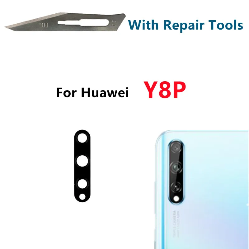 For Huawei Y7A Y9A Y9S Y5P Y6P Y7P Y8P/Y9 2019/Y9 Prime 2019 Rear Back Camera Glass Lens Cover with Adhesive Sticker