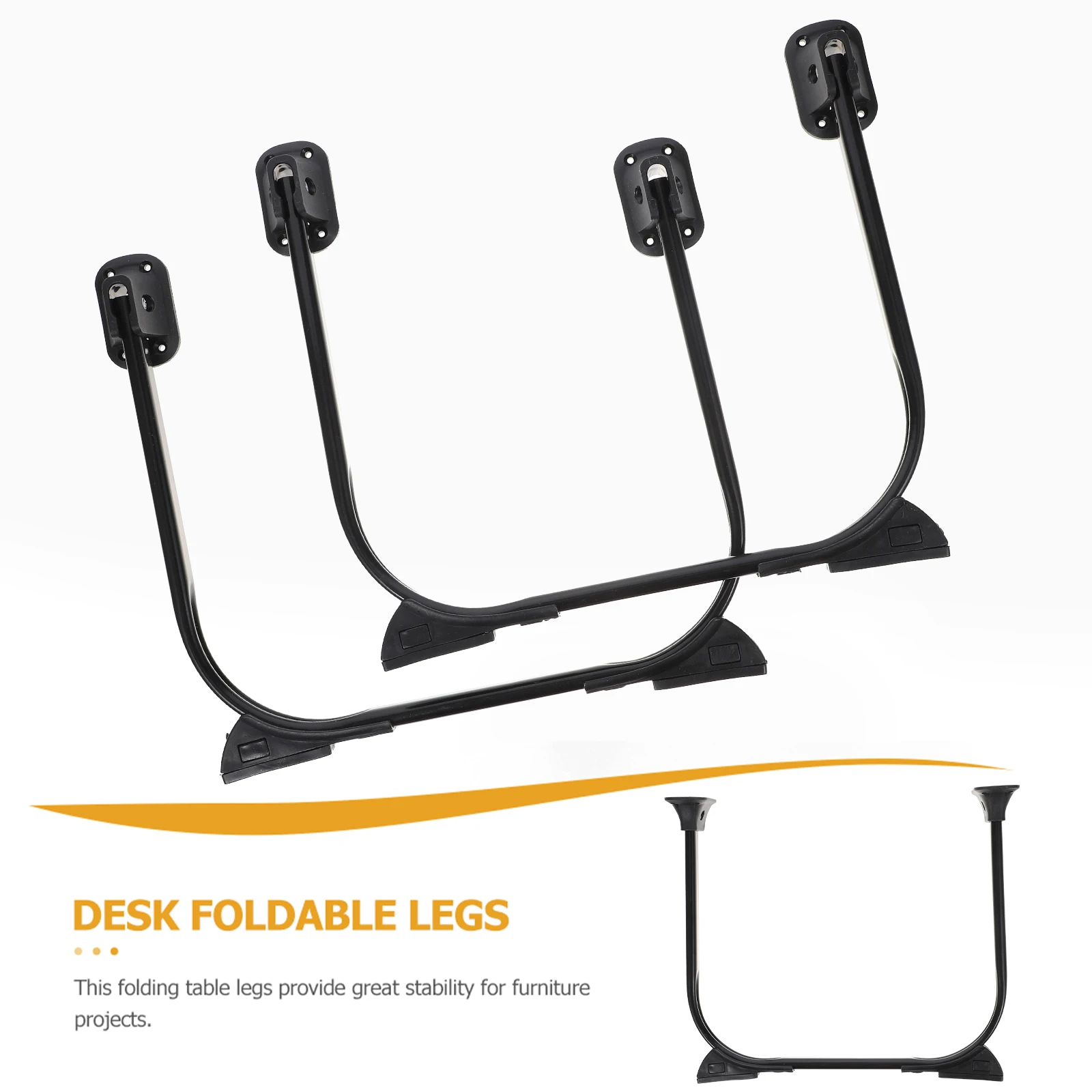 

2pcs Foldable Hairpin Legs Metal Table Legs Furniture Silica Gel DIY Coffee Table Modern Style Suitable Bedside Counter Kitchen