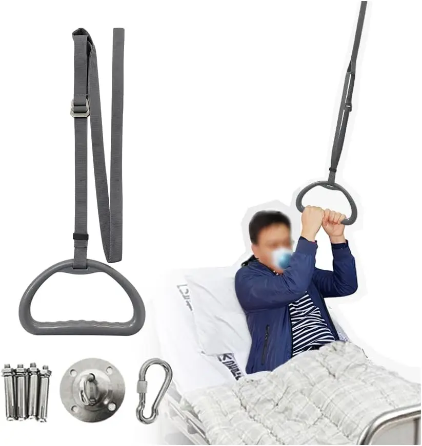

Ceiling Mounted Bed Trapeze for Elderly, Assist Lift Bar for Mobility & Transfer, Hospital Bedside Grab Bar