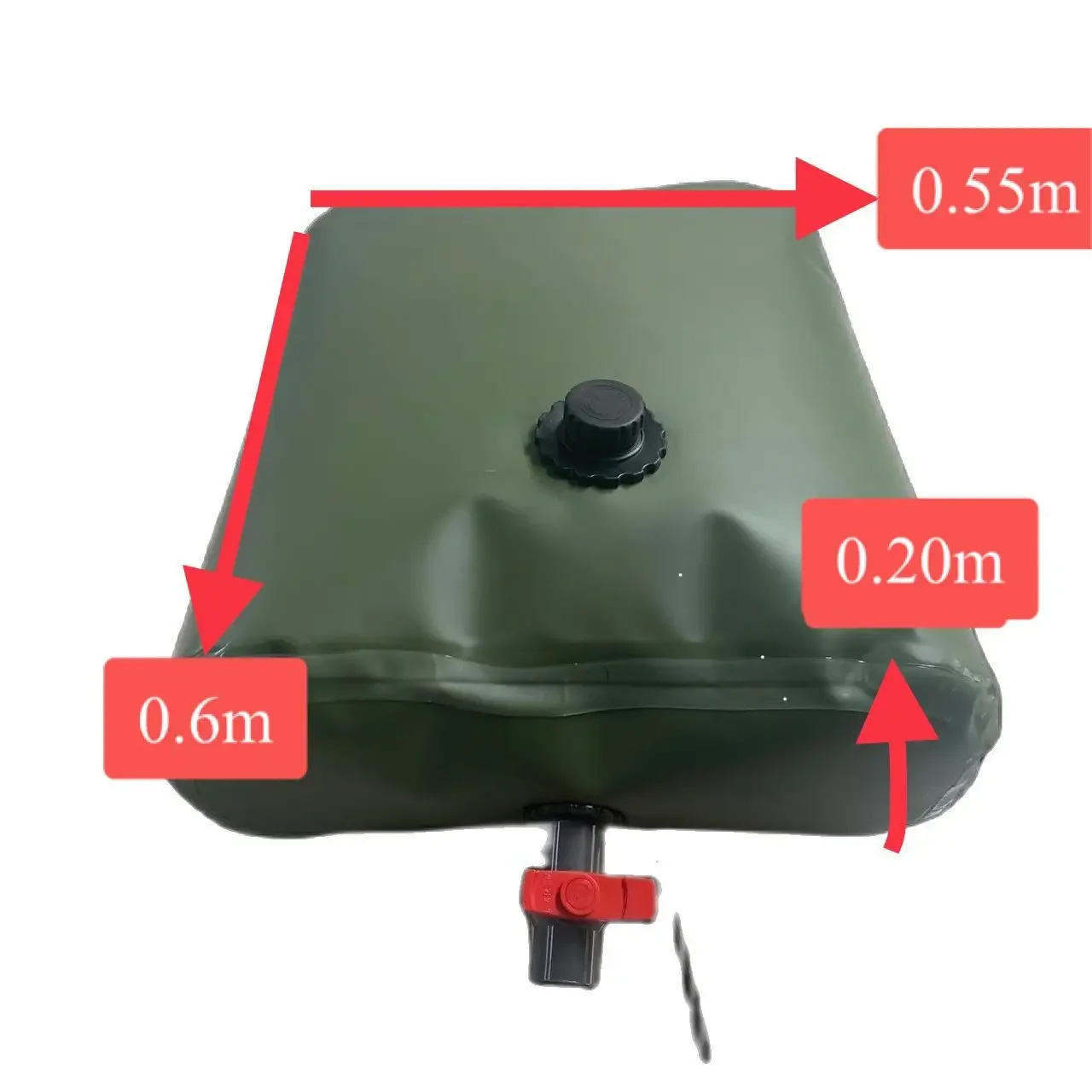 60L water bag TPU thickened and durable foldable software portable home car transportation spare water storage bag green