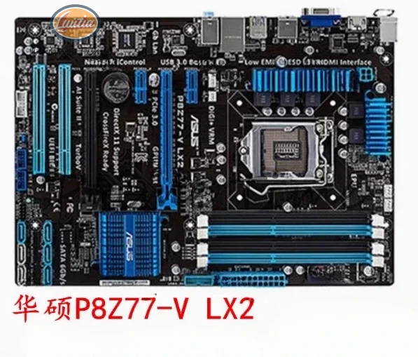 P8Z77-V LX2 Computer Motherboard LGA 1155 DDR3 Z77 P8Z77 Desktop Mainboard SATA II PCI-E X16 Used