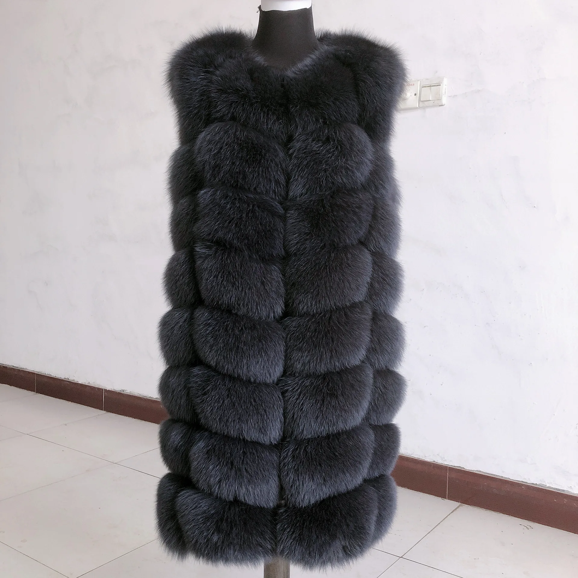 Gilet en fourrure de torche naturelle, gilet chaud, manteau en fourrure de torche véritable, haute qualité, livraison gratuite, automne, 600