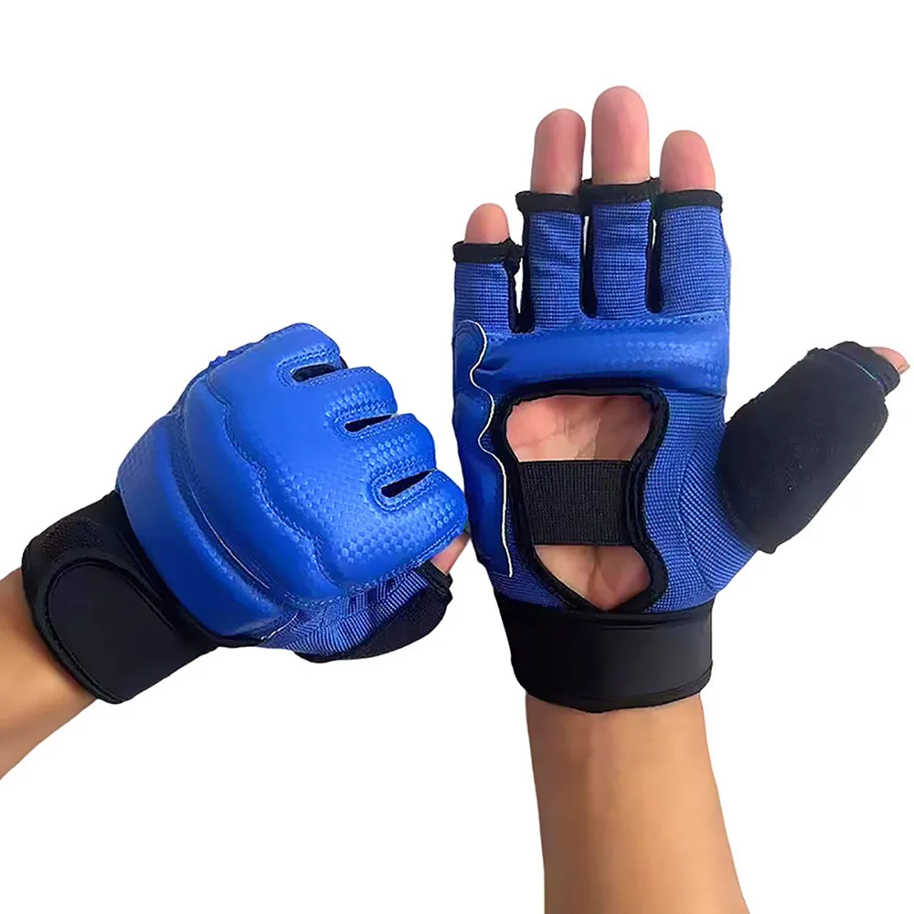 Half Finger Boxing Gloves Athletes Training EVA Shock Absorption Sanda Kickboxing Sandbag Gloves Adults Kids Muay Thai Gloves