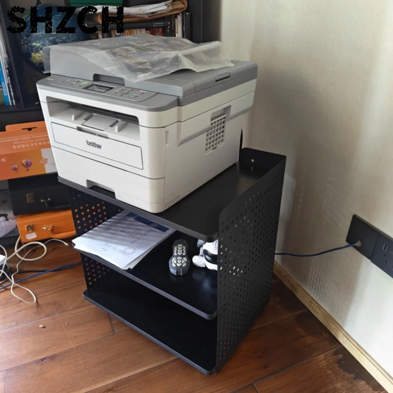 Modern Mobile Storage Holder Multi-layer Floor Printer Storage Rack Under Desk Document Organizer Practical Office Sorting Shelf