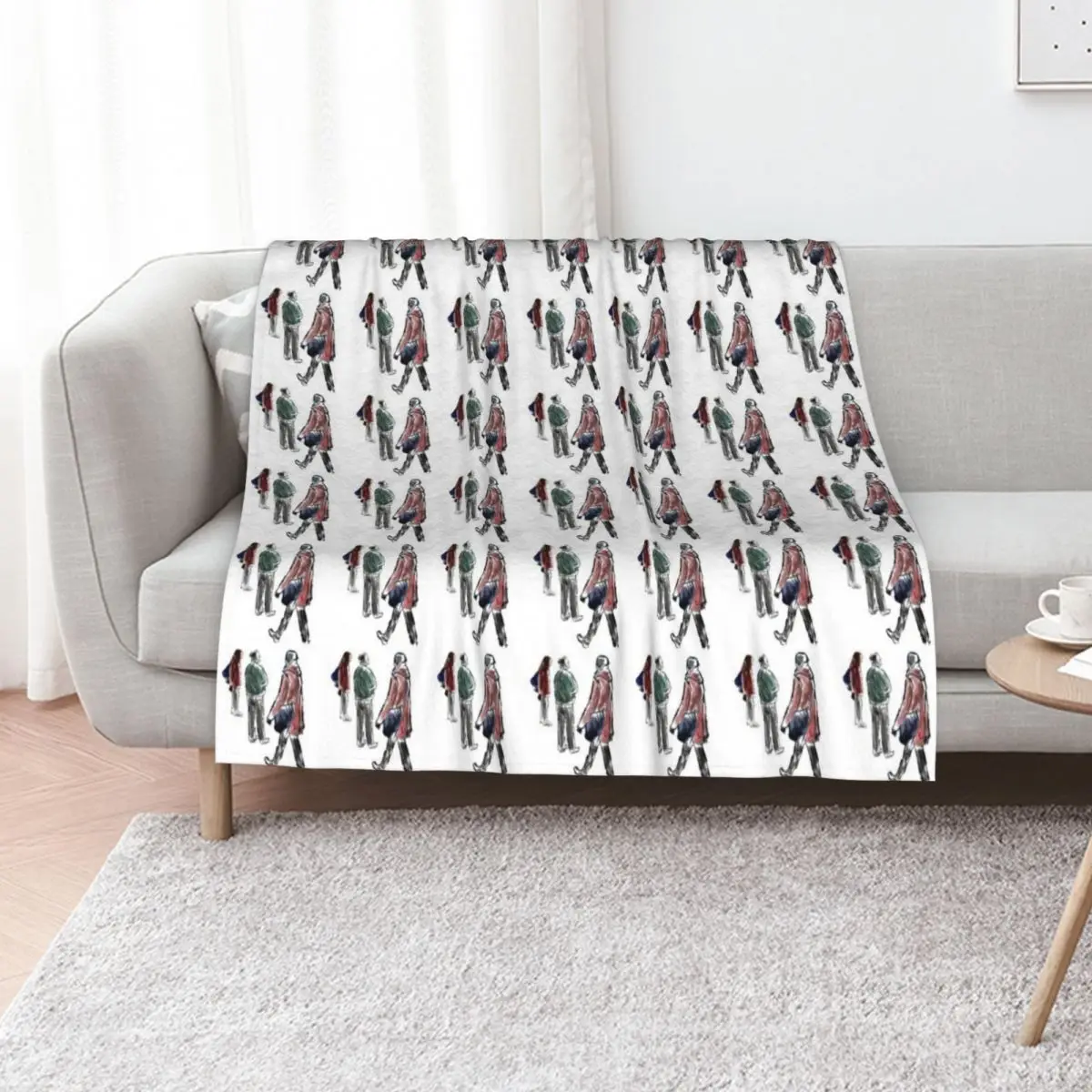 watercolour and ink drawing Throw Blanket Blankets For Sofas Bed Single Soft Big sofa bed valentine gift ideas Blankets