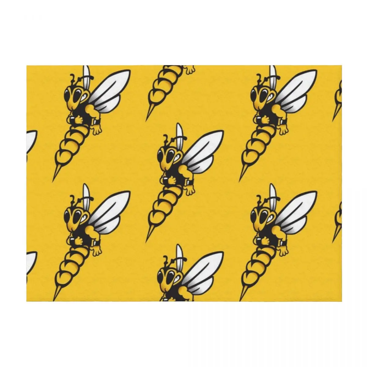 

Superior Yellow Jackets Throw Blanket Luxury Designer Winter beds Decoratives Shaggy Blankets
