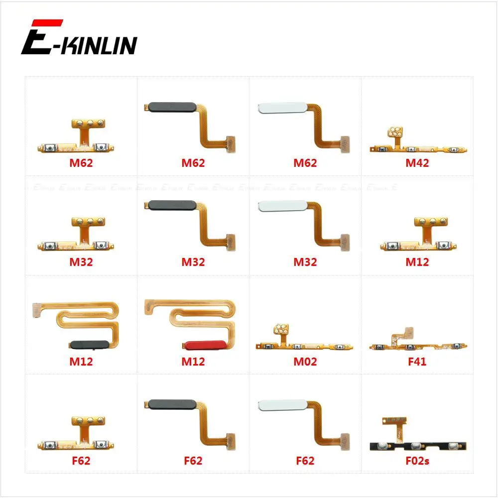 

Switch Power ON OFF Button Flex Cable Ribbon For Samsung Galaxy F02s F41 F62 M02 M12 M32 M42 M62 Mute Silence Volume Key Parts