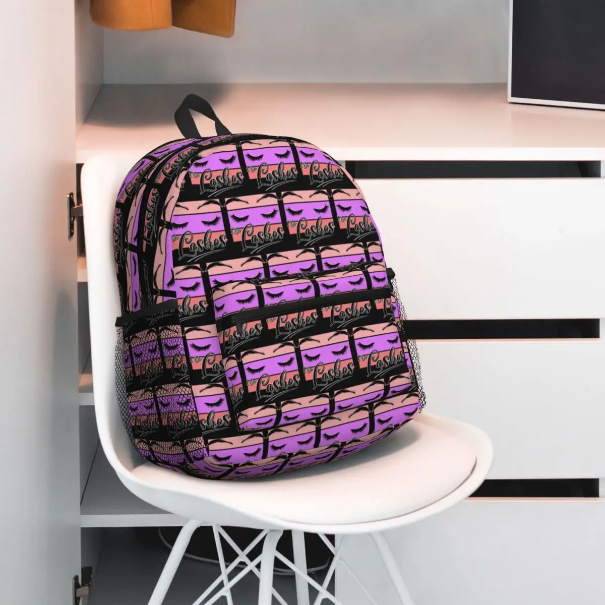 Funny Lashes Eyelash Lash Artists Backpack Student BookBag Children School Bag Laptop Shoulder Bags for Boys Girls
