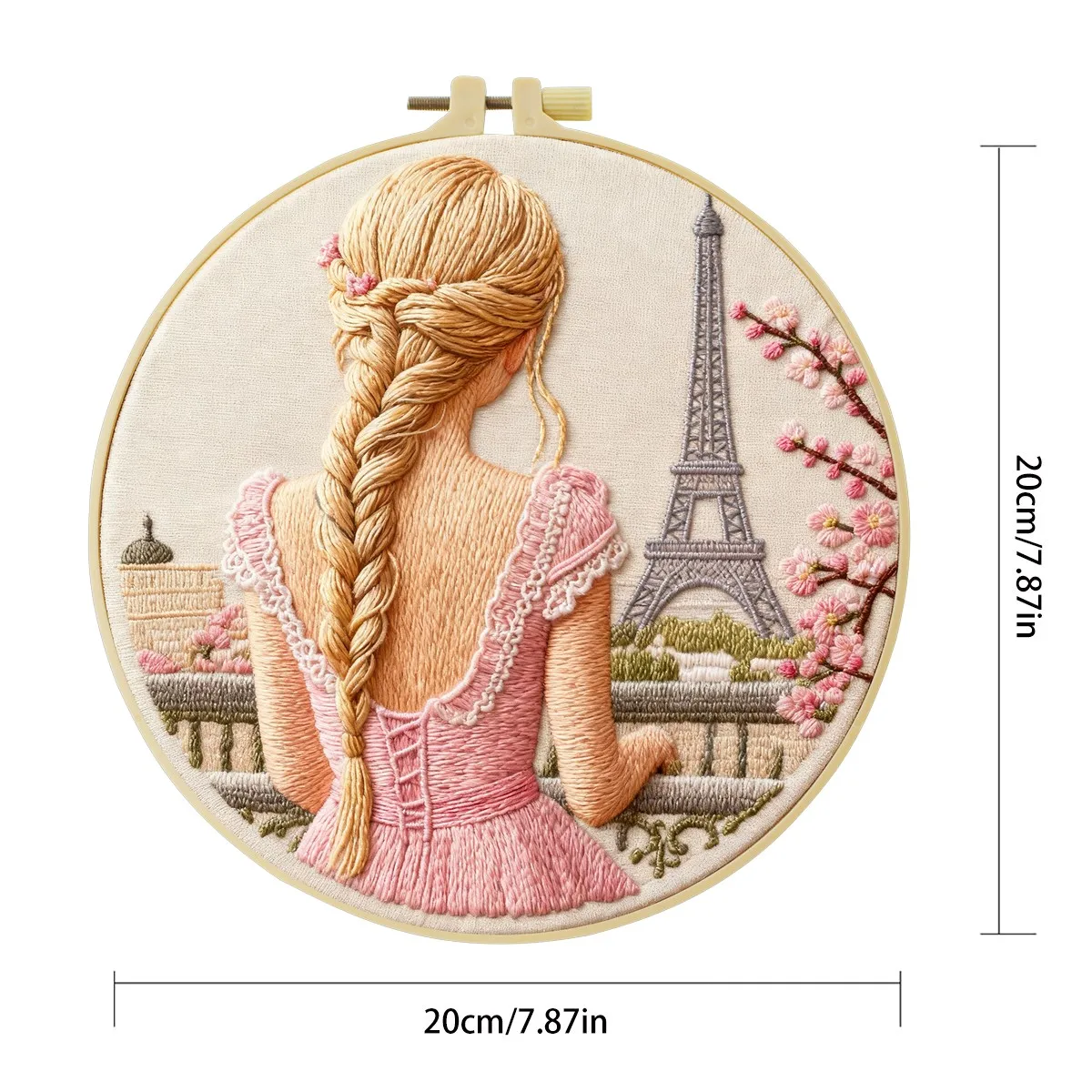 1 Stück 20X20CM/15X15CM 7,87/6,3 Zoll Der Turm und die Schönheit Stickerei Starter-Kit DIY-Kit DIY-Stickerei-Set Handarbeiten – Detail 4