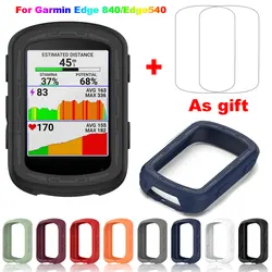 2 in 1 For Garmin Garmin Edge 840 Protector Cases + Glass Film Protective Cover Bike Bicycle Silicone Case For Garmin Edge 540