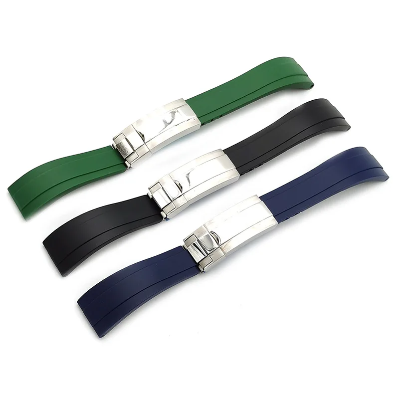 Универсальный ремешок из ТПУWatch с прямой пряжкой, 20 мм, 21 мм, RolexWater ghostsubDiving Oyster