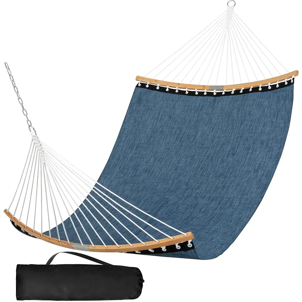 

Hammocks Two Person Tree Hammock, Heavy Duty Curved Bar Hammo For Poolside, Garden, Backyard, Patio, 450Lbs Acity, Navy