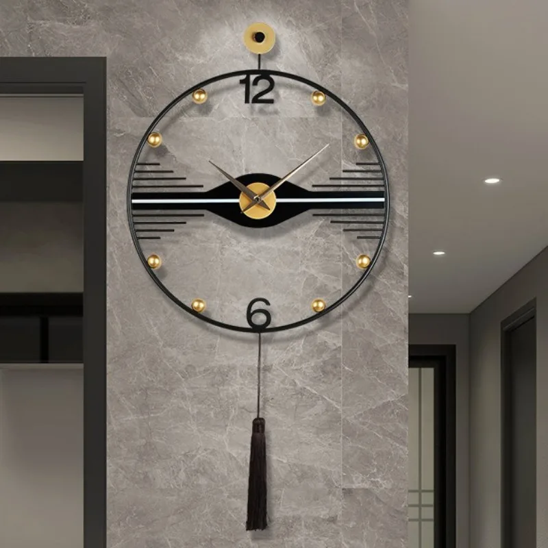 Decorative Art Wall Clock Modern Metal Wall Watch Silent Luxury Aesthetic Large Clocks Minimalist Elegant Living Room Watches