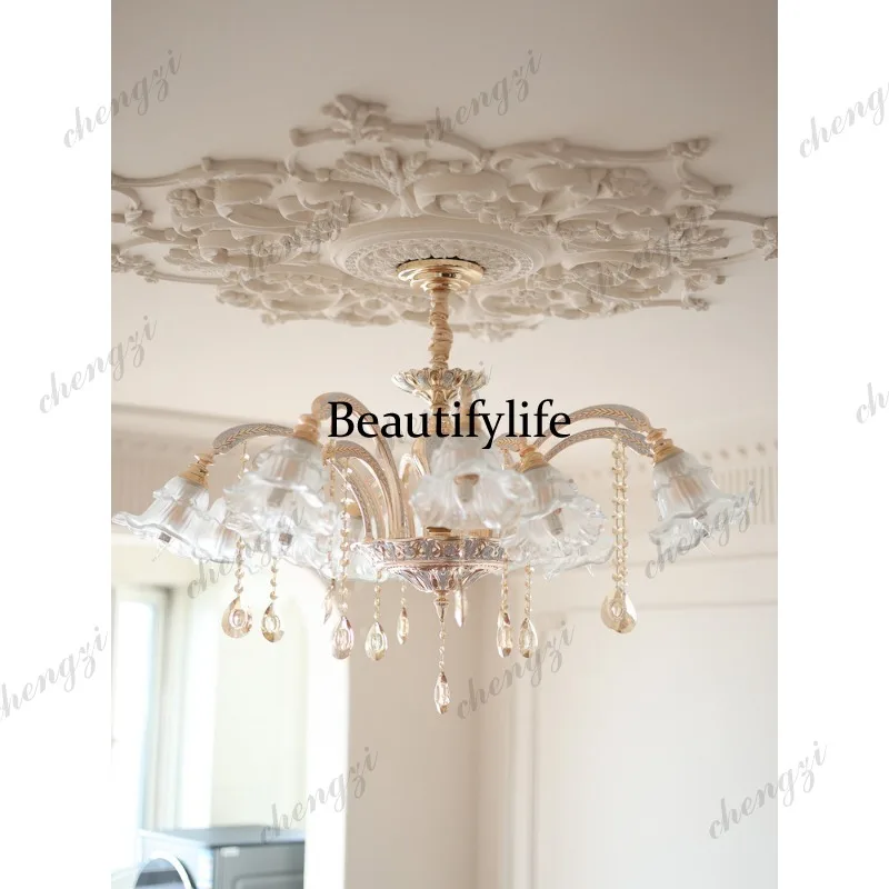 Pendant lamp, European luxury with a sophisticated feel, elegant living room main lamp, French vintage light luxury new model