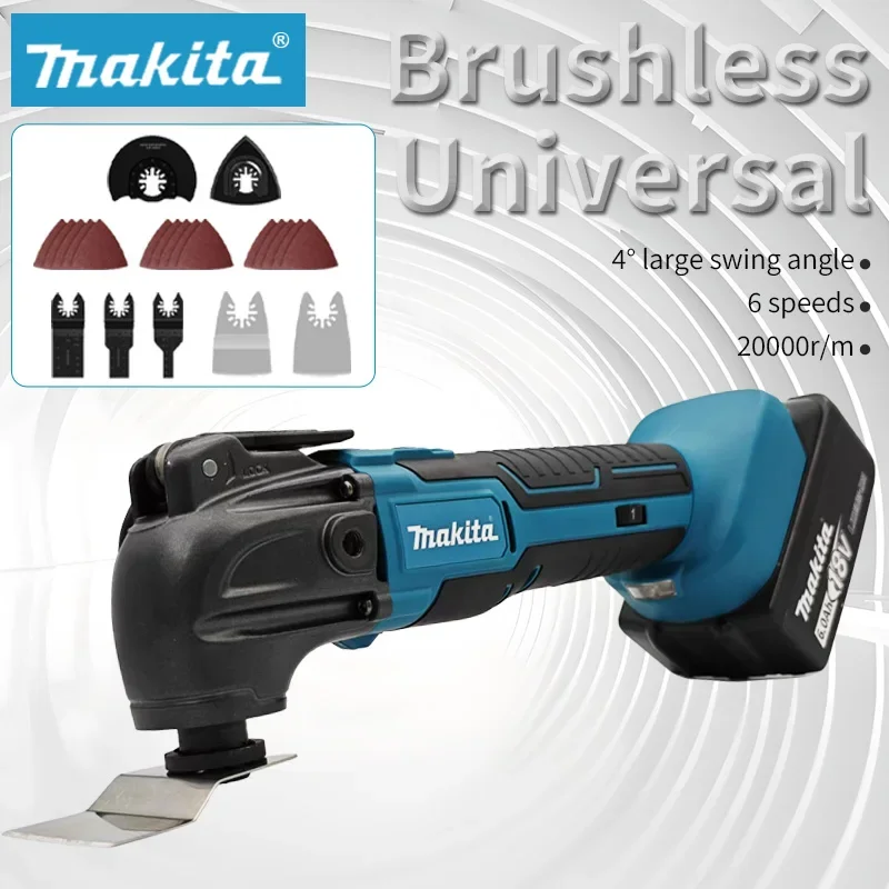 Makita18V Quick Release Oscillating Tool 6 Speed Cordless Multi Vibration Functional Tool Renovator Electric Trimmer
