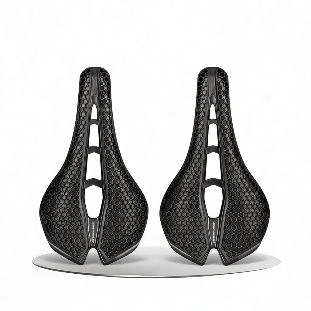 Cycling Commute Gear - ハニカム自転車サドル通気性のある中空クッションソフト衝撃吸収ロードマウンテンバイクシートプロフェッショナルサイクリングギアパーツ