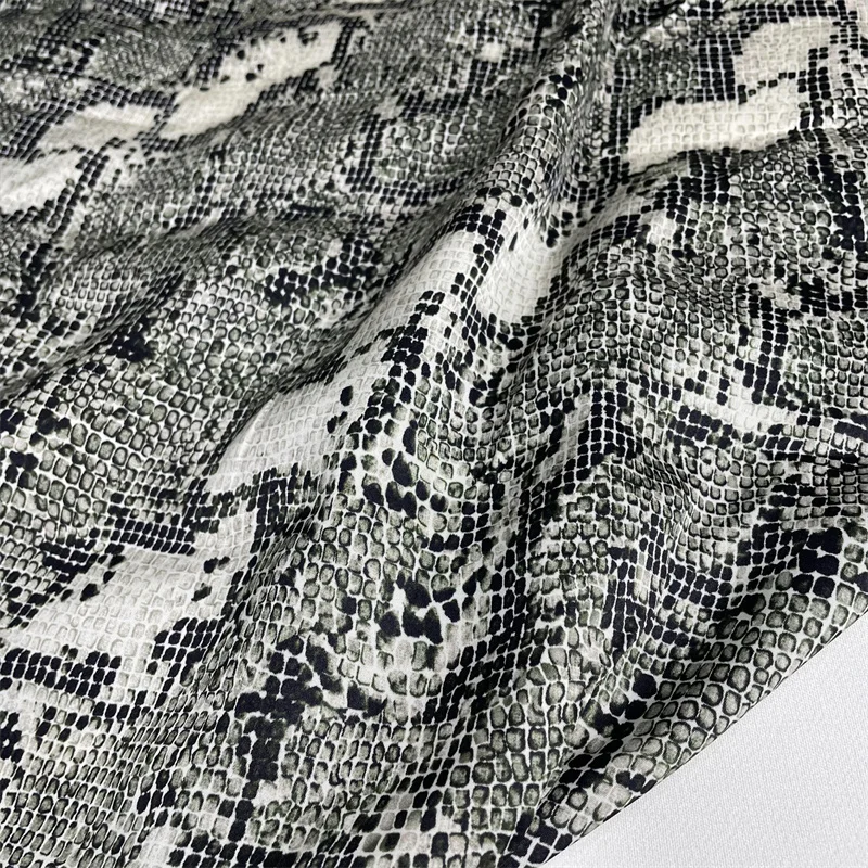 Printed Fabric Silky Smoothness Acetic Acid Glossy Satin Diy Sewing Dress Trousers Fabrics Wholesale Cloth By The Meter