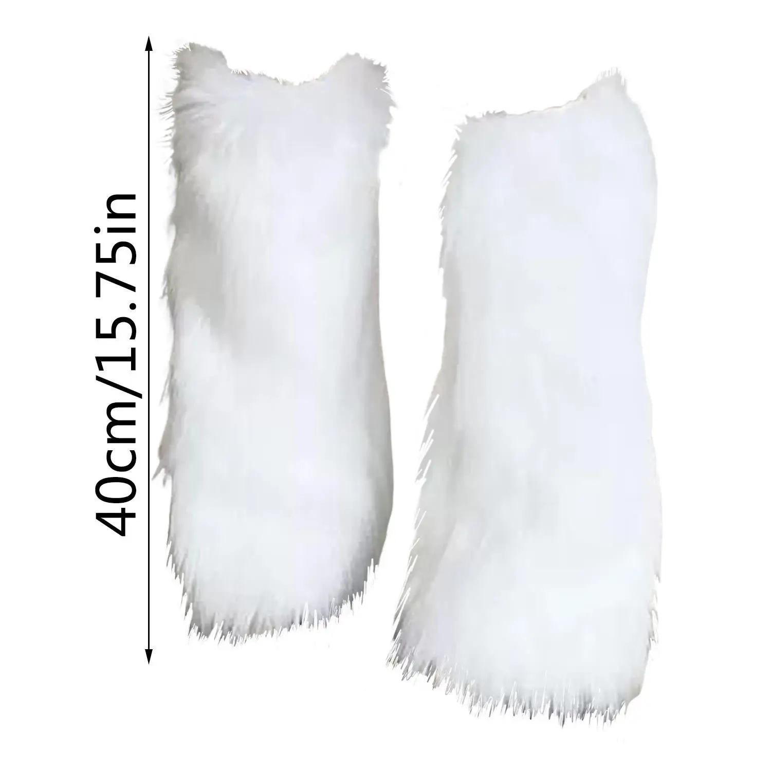 Women's Artificial Fur Leg Warmers Japanese Lolita Autumn And Winter Black And White Knitted Socks Leg Warmers For Women