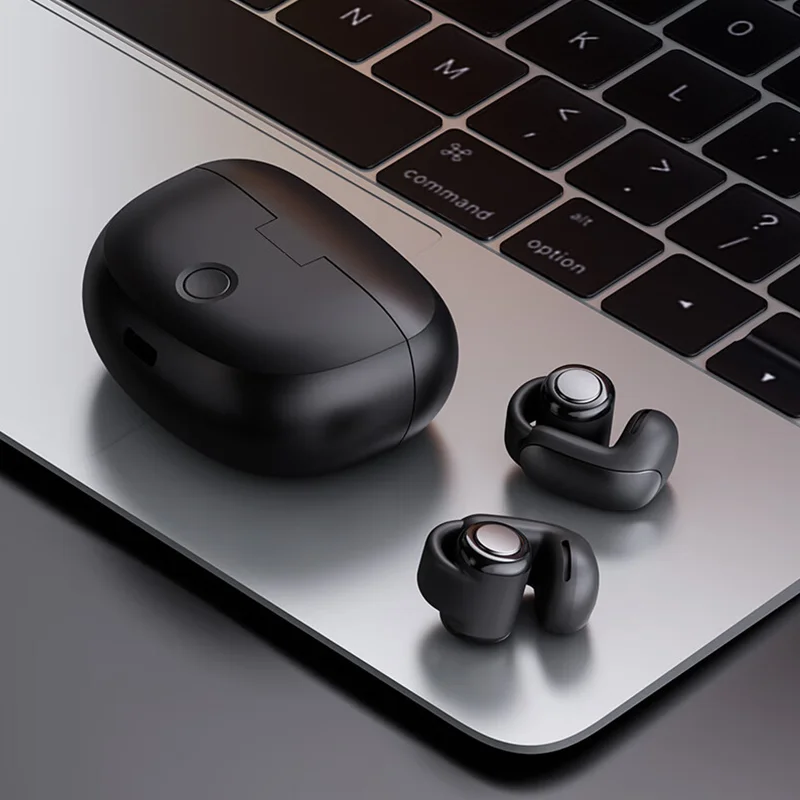 Auriculares inalámbricos V12 con Bluetooth, cascos con carga, conducción ósea, deportivos, con micrófono, de alta calidad