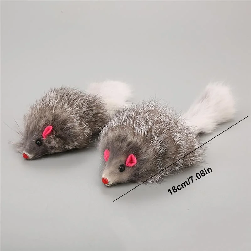 1PC Furry Plush Cat Toy Soft Solid Interactive Mice Mouse Toys for Cats Funny Kitten Toy Pet Cats Training Game Cat Supplies
