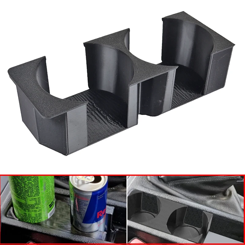 1Pc Car Cup Holder For BMW E36 Dual Coffee Cup Holder Durable Black Car Storage Box Organizer Car Interior Accessories